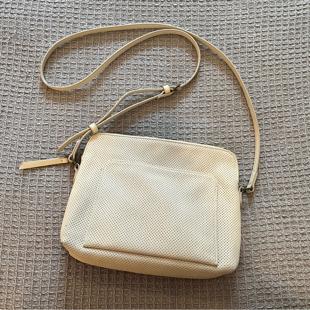 Universal Thread Cayden Perforated "Polka Dots" Crossbody Bag - Cream